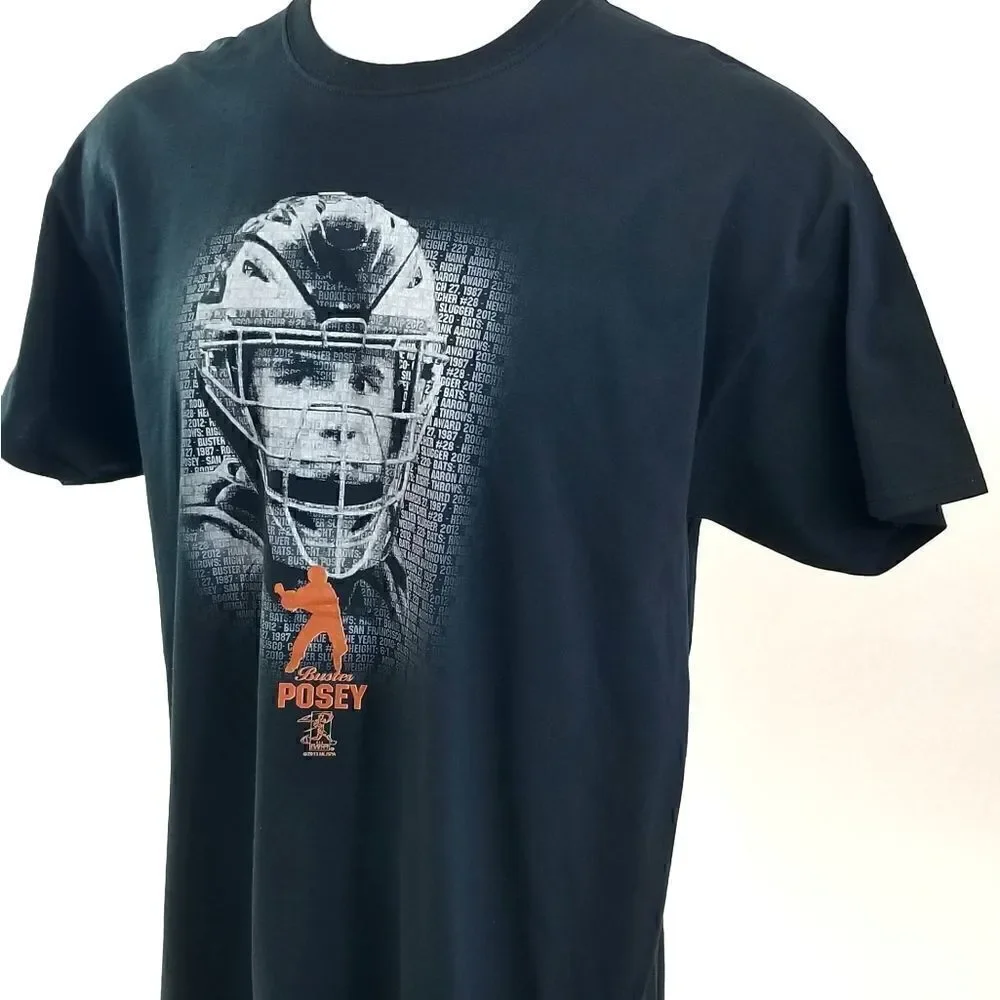 San Francisco Giants, Buster Posey MLB Big Logo Print Award Achievement Tee. XL